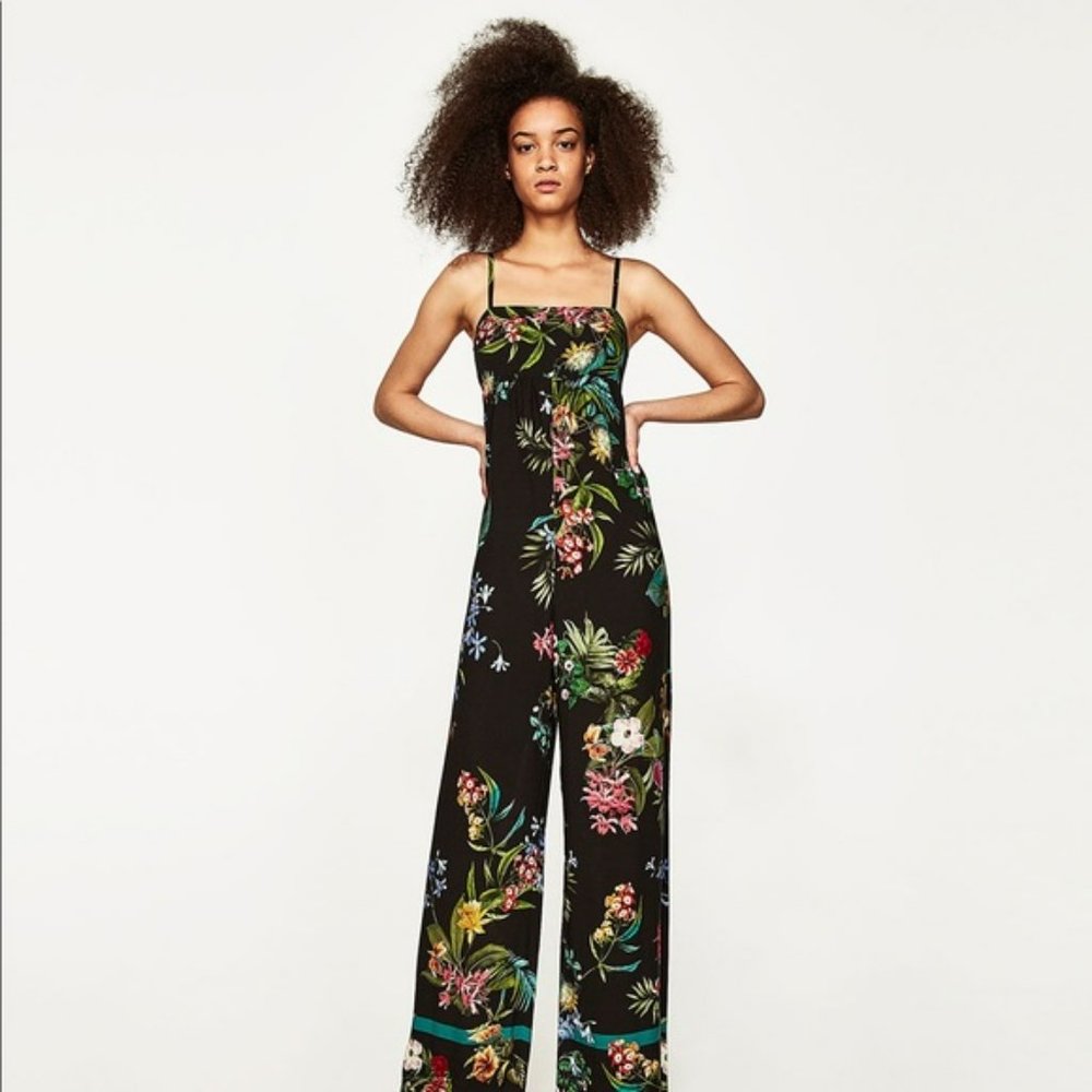 Zara floral tropic jumpsuit